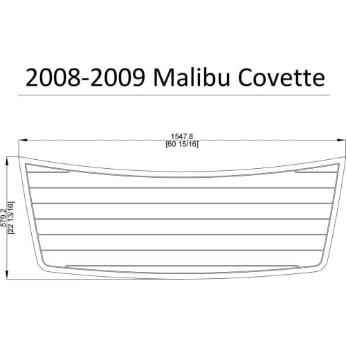 2008-2009 Malibu Corvette Swim Platform Pads Boat EVA Teak Decking 1/4" 6mm