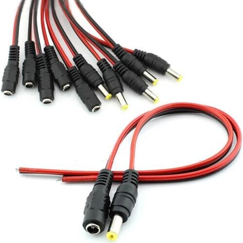 5 Pair 5A Male To Female DC Power Socket Connectors Cable Plug Wire Accessories