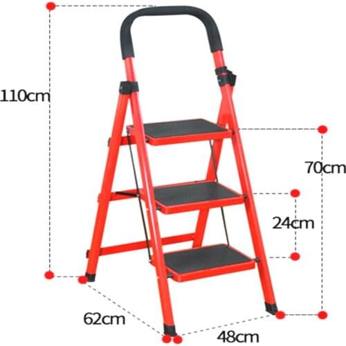 Last one cheap Fishing Chair Beach Step Stool Rescuing Ladder 5kg home Portable Steel Collapsed Home Furniture 3 Steps Ladder