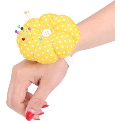 10 colors Cute sweet Holder Sewing Needles Pin Fabric Pumpkin Shape Cushion Buttons high quality wearable