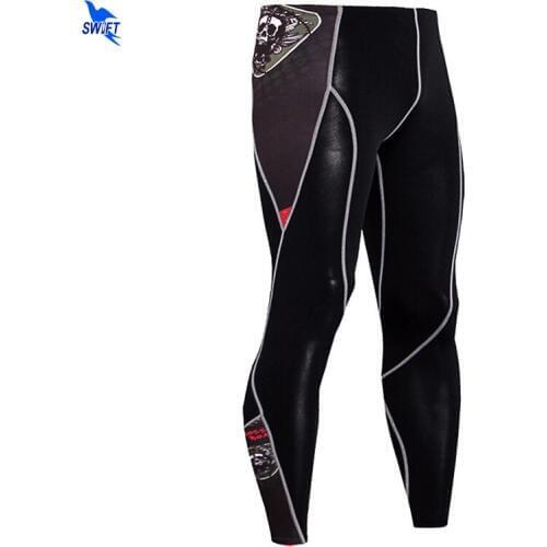 Wolf Printed Compression Pants Running Tights Men Quick Dry Jogging Sport Leggings Base Layer Gym Fitness Bodybuilding Trousers