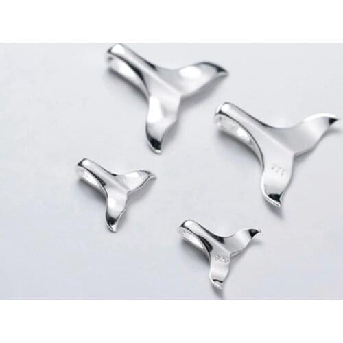 925 Sterling Silver Pretty Design Mermaid Necklace Charms DIY Jewelry Findings Gift Decoration Women Ornament Silver Pendant