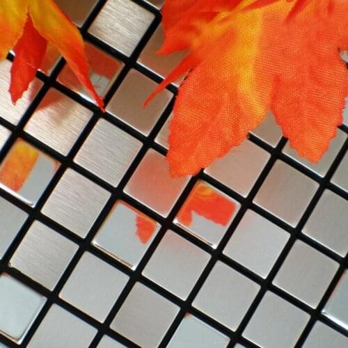 Square 20x20mm self adhesive Aluminum composite mosaic tiles bathroom tiles HME8606