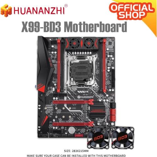 HUANANZHI X99 BD3 V1.1 X99 Motherboard Intel X99 LGA 2011-3 All Series DDR3 RECC128GB M.2 PCI-E NVME NGFF ATX Server Mainboard