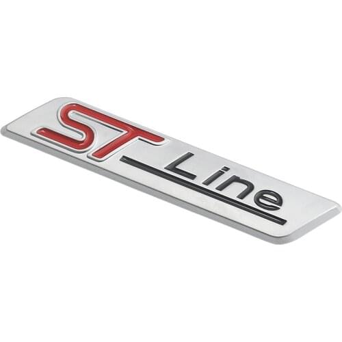 3X Metal Chrome Matt Black STline ST line Car Emblem Badge Auto Decal 3D Sticker Emblem for Ford Focus ST Mondeo