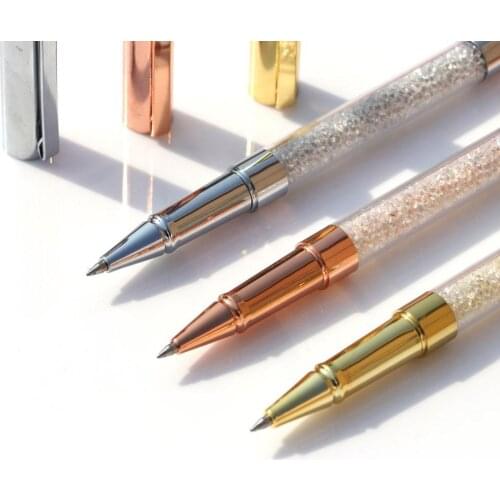 Metal Crystal Signature Pen Office Stationery Multi-color Delicate Pen Gift