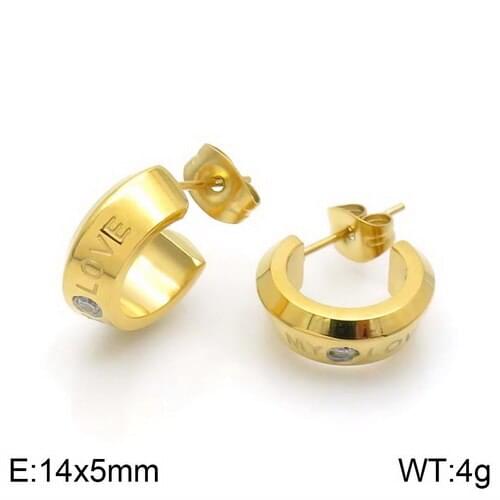 Fashion Stainless Steel Jewelry Stud Earrings For Woman & Girl Party Gift Free Shipping Joyas Store EBJZBKBE