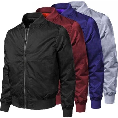 Men Bomber Jacket Thin Slim Long Sleeve Baseball Jackets Windbreaker 2021 Zipper Autumn Jacket Male Outwear Brand Clothing 4XL