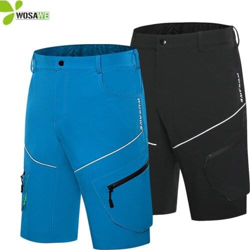 WOSAWE MTB Downhill Bike Shorts Breathable Water Rain Resistant Summer Outdoor Sports Middle Trousers Bicycle Cycling Underpants