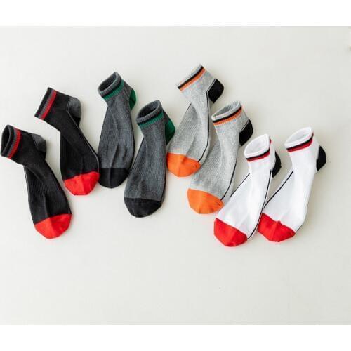 5 Pairs Summer Mens Sports Short Socks Cotton Soft Breathable High Quality Mens Black Outdoor Absorbent Boat Socks Male