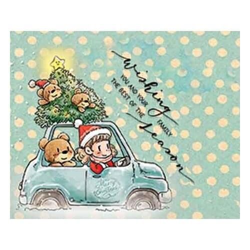 On Way Home Transparent Silicone Rubber Stamp And Metal Die Sheet Cling Scrapbooking DIY Cute Pattern Photo Album