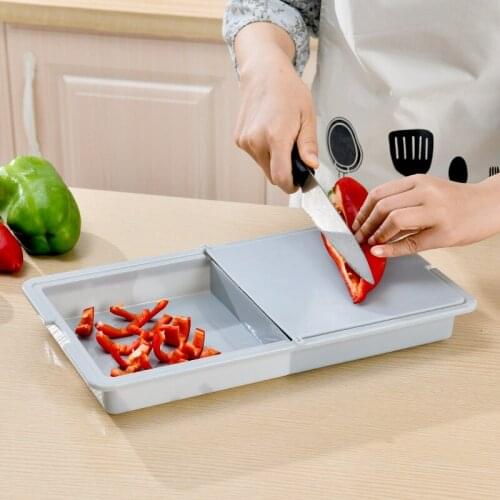 Cutting Board Food Vegetable Fruit Cutting Chopping Board Multifunctional Chopping Blocks with Storage Drain Storage Box