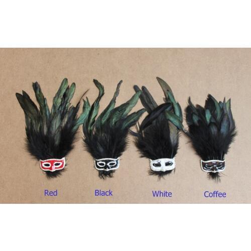 Chic Fox Black Feather Brooch Pin Accessories 2016