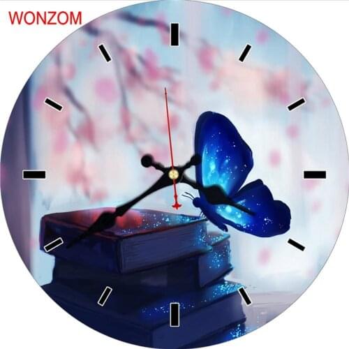 WONZOM Epoptic Butterfly Modern Large Wall Clock Silent Living Room Wall Decor Saat Home Decoration Watch Wall Reloj De Pared