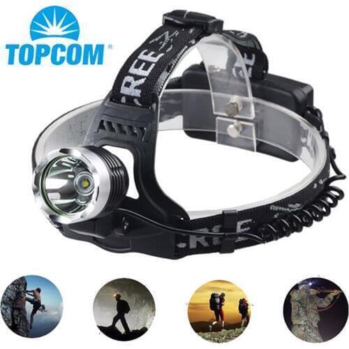 TopCom XM-L T6 3 Led Headlamp Headlight light Lantern head Lamp Flashlight Waterproof Rechargeable use 18650 battery