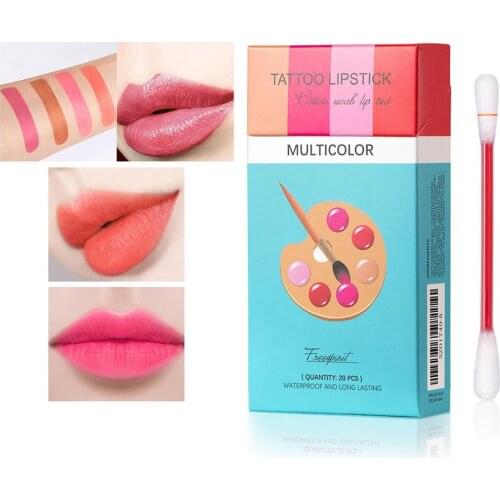Cotton Swab Lipsticks Lip Gloss Waterproof Long Lasting Liquid Cotton Swab Lipsticks Brushes Korean Cigarette Case Lip Glaze