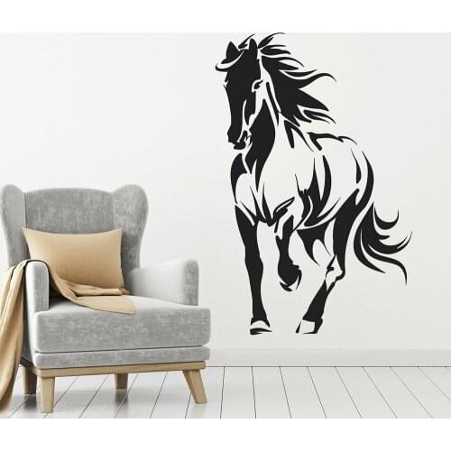 Vinyl Removable Wall Decal Head Of Horse Wall Sticker Wall Murals Living Room Decorative Animal Home Decoration Decor M88