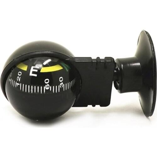 A5KC 360 Degree Rotation Waterproof Vehicle Navigation Ball Shaped Car Compass with Suction Cup