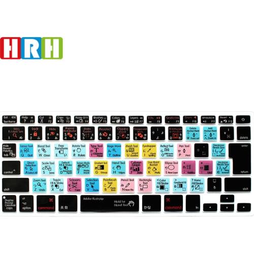 HRH Illustrator AI Hotkeys Japanese Silicone Keyboard Cover Skin Protective Film For Macbook Air Pro Retina 13"15"17"