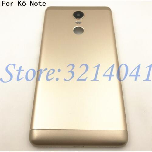 5.5 inches New Metal Battery Door Back Cover Housing Case For Lenovo K6 Note Without Power Volume Buttons+Logo