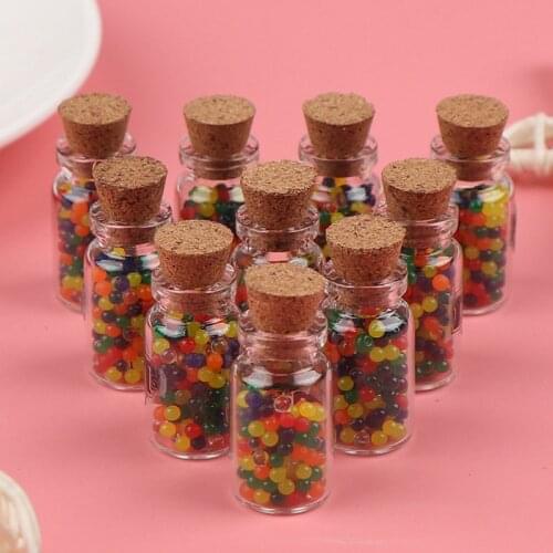 10pcs 1/12 Dollhouse Miniature Accessories Resin MM bean Jar Simulation Bottle
