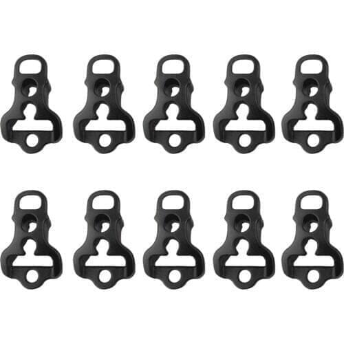 New Outdoor 10pcs Black Plastic Camping Awning Tent Guyline Runners Cord Rope Tensioner Climbing Equiptment Hiking Accessories