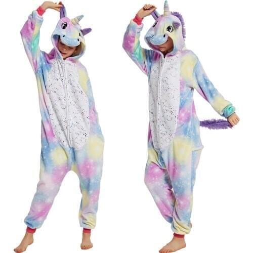 2020 Winter Adults Panda Pajamas Unicorn Onesies Women Sleepwear Stitch Nightwear Overalls Winter Animal Kigurumi Cosplay Pajama