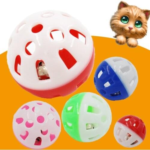 3/1pcs Toys for Cats Ball with Bell Playing Chew Rattle Scratch Plastic Ball Interactive Cat Training Toys Cat Toy Pet Supplies