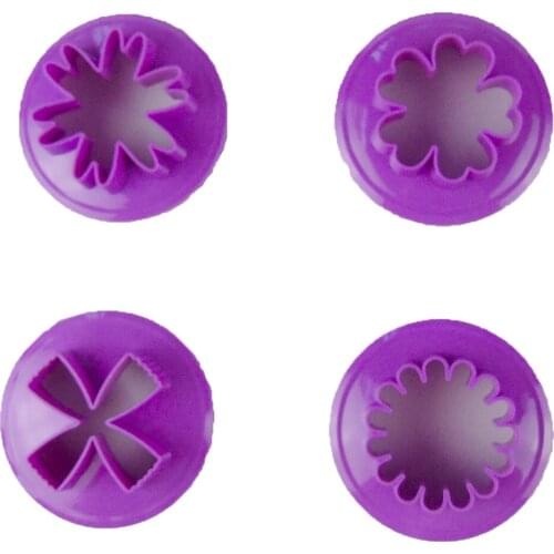4Pcs DIY Flower Style Plastic Sugar Sieve Mold Fondant Printing Hollow Wedding Cake Edge Decoration Template Baking Kitchen Tool