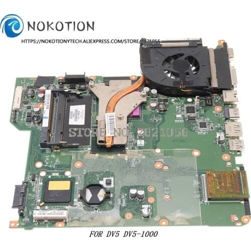 504642-001 482868-001 For HP Pavilion DV5 DV5-1000 Laptop motherboard+heatsink compatible with 482324-001 482325-001 506070-001