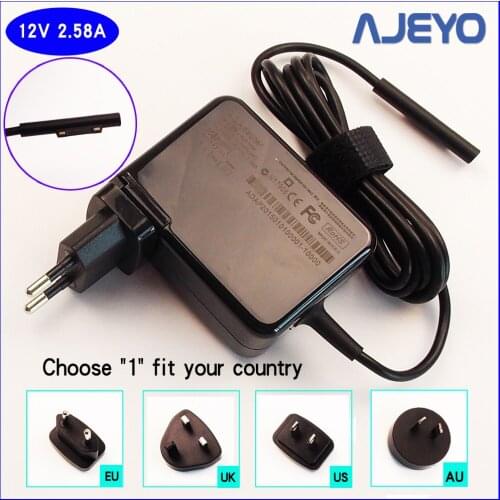 AJEYO 12V 2.58A AC Adapter Power Supply Battery Charger for Microsoft Surface Pro 3 Pro 4 (i5 i7 ) Tablet 1625