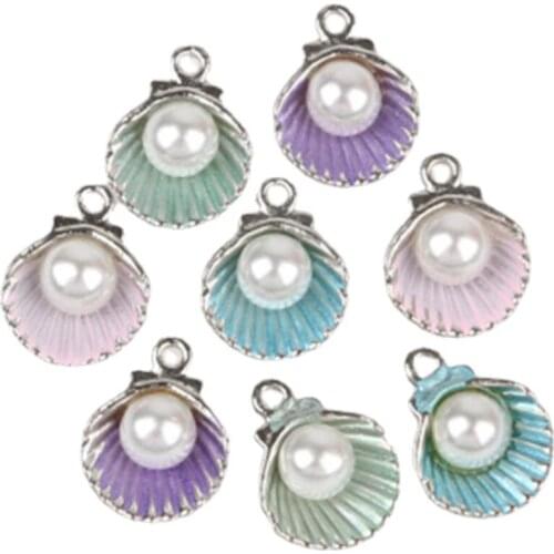 Earring Accessories Imitation Pearl Shell Pendant Handmade Earrings DIY Ornament Material Package jewlery making supplies