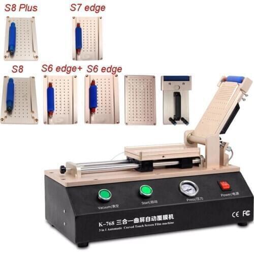 TBK 768 Automatic 3 in1 build in Vacuum Pump Curved OCA Film Lamination Machine for Plat and curve cellphone screen TBK 765
