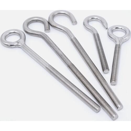 M8 M10 M12 Sheep Eye screw Bolt Ring Hanging Hook 304 Stainless Steel fasteners tools
