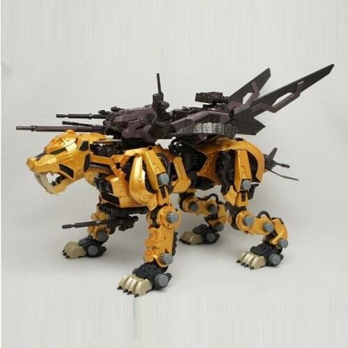 BT Model Building Kits: ZOIDS EZ-016 Saber Tiger Gold 1:72 Scale Full Action Plastic Kit Assemble Model Birthday Christmas Gifts
