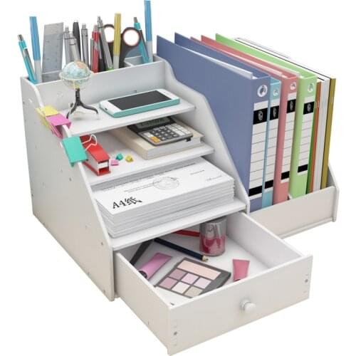 Thick Magazine Holder Newspaper Rack Stationery Storage Box Desk Organizer For Document File Tray Home Office School Supplies
