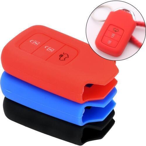 LEEPEE 3 Button For Honda Civic Protector Cover Car Styling Remote Key Car Silicone Rubber Key Key Bag Car Key Cover Case