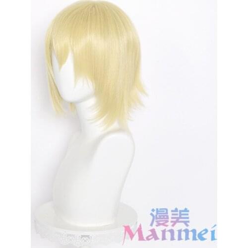 Hot Game Genshin Impact Yuri Lowenthal Cosplay Wig Gold Hair Anime Role Playing Props for Halloween Christmas Party