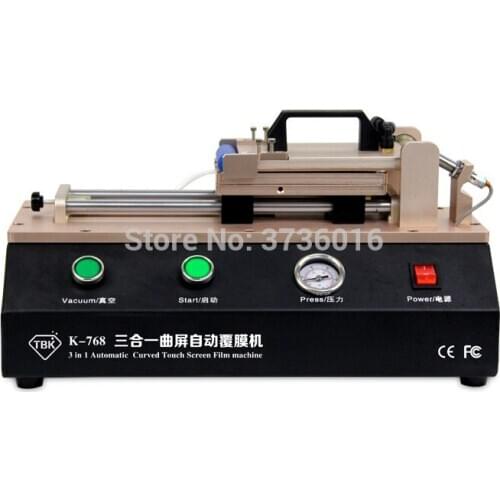 TBK 768 build in pump auto edge oca polarizer film laminating machine for edge lcd edge film machine