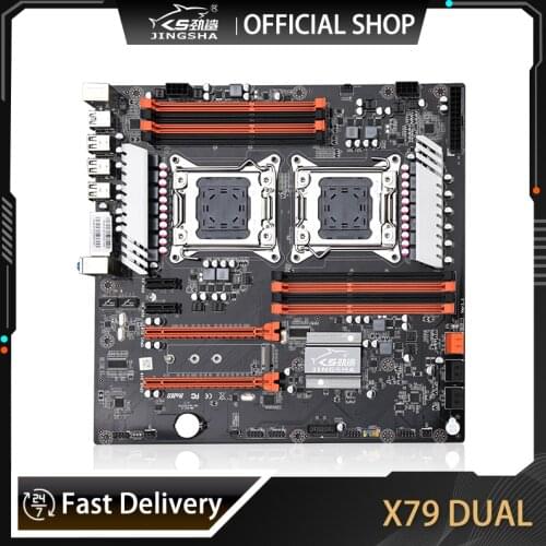 Dual Giga LAN X79 Dual CPU motherboard LGA 2011 E-ATX USB3.0 SATA3 PCI-E 3.0 with dual Xeon processor Placa Madre M.2 slot