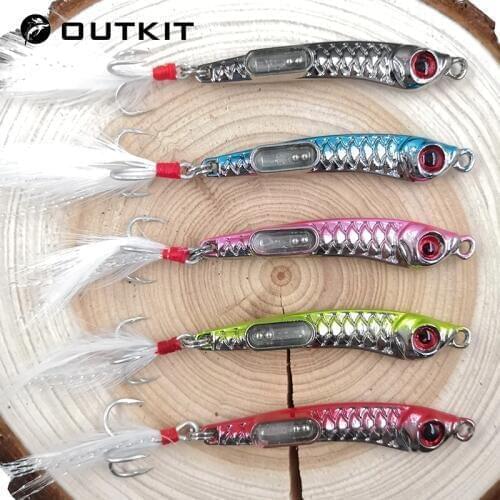 OUTKIT Long Casting Metal Lure Fishing Spoon 10g/15g Sea Fishing Hard Lure Bait Spoon Fishing Tackle Metal Jigging Lures