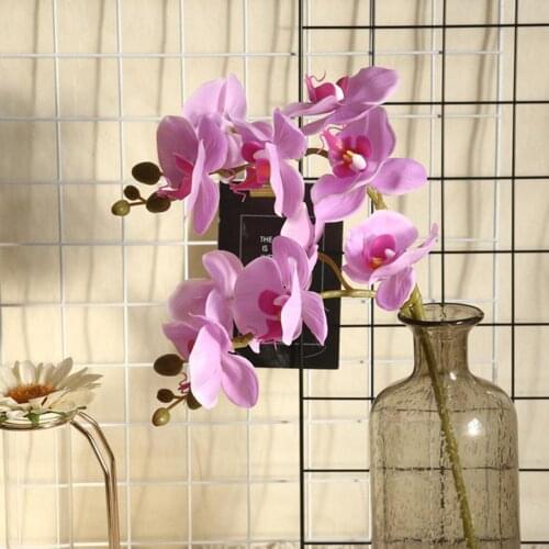 Fashion Orchid Artificial Flowers DIY Artificial Butterfly Orchid Silk Flower Bouquet Phalaenopsis Wedding Home Decoration