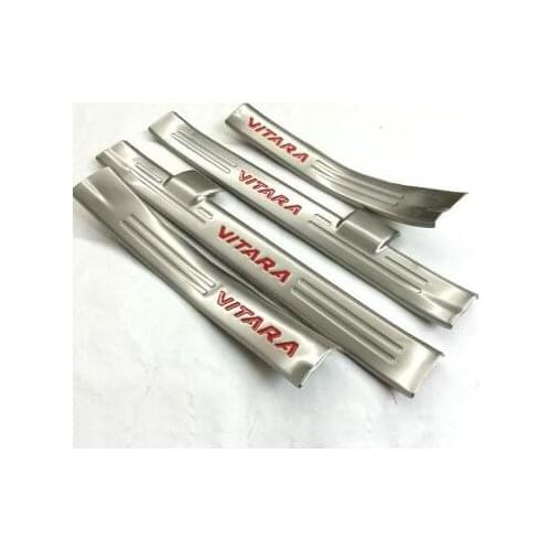 For Suzuki Vitara 2016 2017 2015 inside Door Sill Scuff Plate Welcome Pedal Stainless Steel Car Styling Accessories