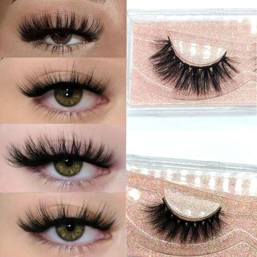 Makeup False Eyelashes 3D Mink Lashes Fluffy Soft Wispy Volume Natural Long Cross False Eyelashes Full Strip Reusable Eyelash