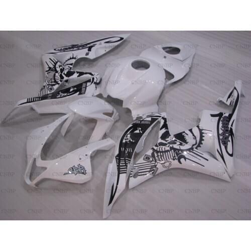 For Honda CBR600RR 2007 - 2008 Motorcycle Fairing CBR600 RR 08 Fairings CBR600 RR 2008 Black White Grafitty Fairing