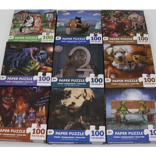 Jigsaw Puzzle 100 Pieces Assembling Picture Photo Educational Stress Relief Toy for Kids/Adults Christmas Halloween Gift