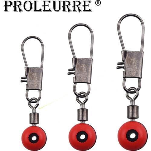 20 Pcs/Lot Space Beans Fishing Connector Interlock Float Rolling Swivel Fishing Supplies with Box Carry Fishing Accessories