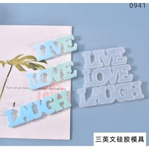 Crystal High Mirror English Letters Silicone Mold LOVE Shape Room Listing Handmade Jewelry Epoxy Resin Mold DIY Casting Mould