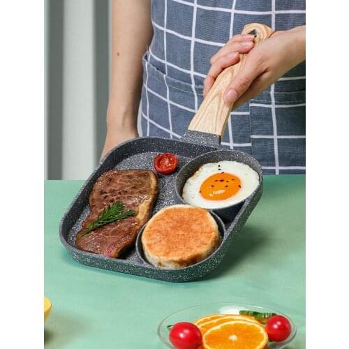 Breakfast egg hamburger machine multi hole non stick pan small pan household pancake pan egg making artifact egg dumpling Pan