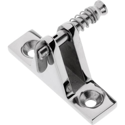 Pack 2) Marine Boat Deck Hinge Mount & (Pack 2) 1'' Eye End Cap Bimini Top Hardware